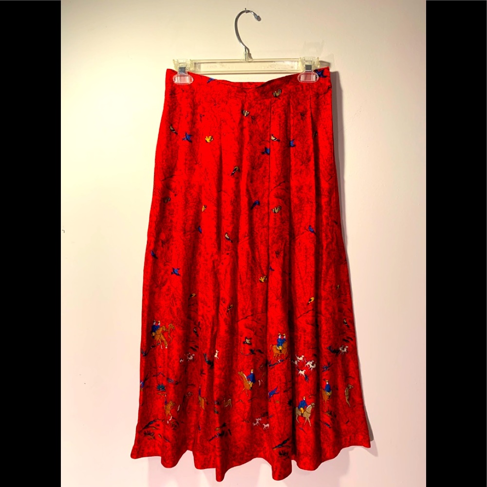 Vintage equestrian skirt pleated